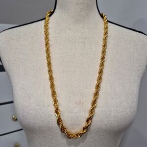 Heavyweight Twist Link Gold Necklace